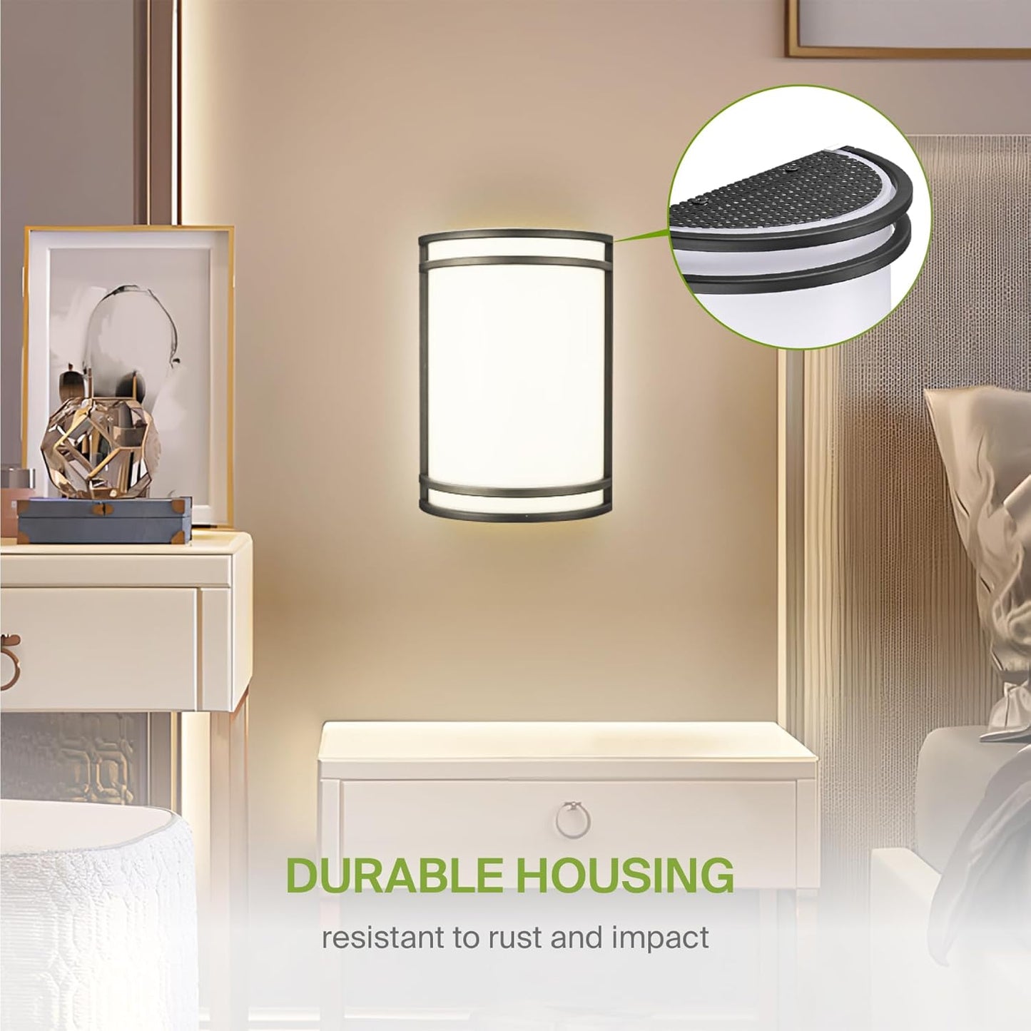 ASD Lighting LED Wall Sconce 15W 120V Triac 3000/4000/5000K Black ETL/4000/5000K Dimmable Black ETL