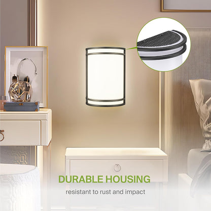 ASD Lighting LED Wall Sconce 15W 120V Triac 3000/4000/5000K Black ETL/4000/5000K Dimmable Black ETL