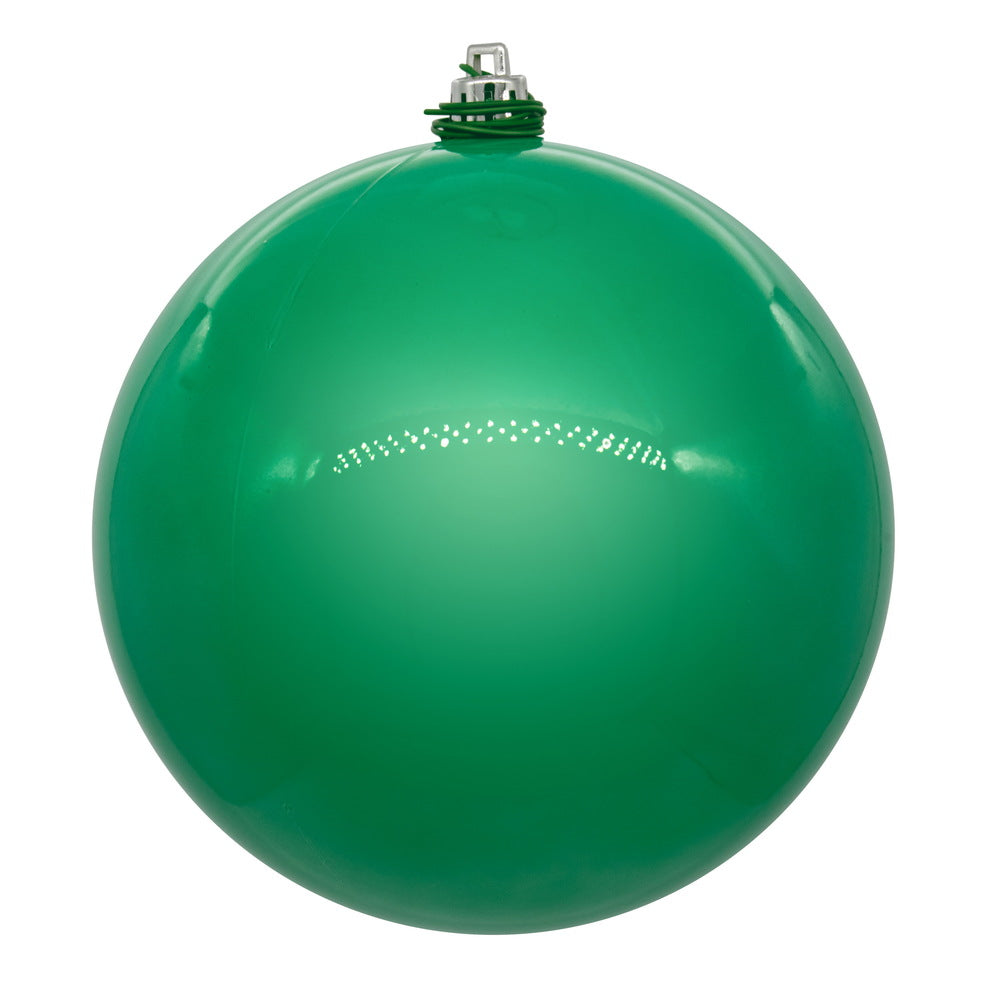 Vickerman 10" Teal Pearl UV Drilled Ball Ornament 1 per bag.