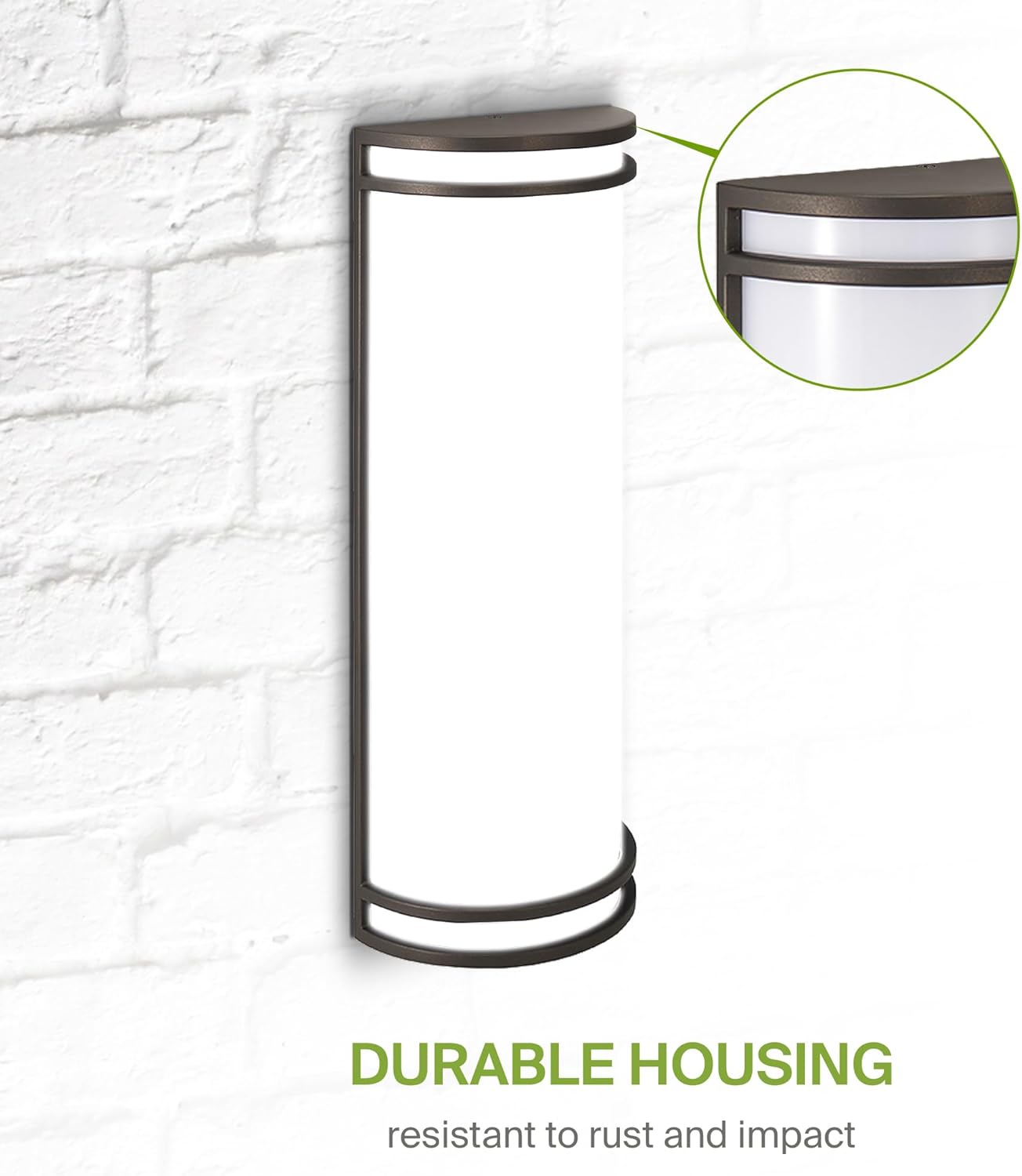 ASD Lighting LED Outdoor Wall Sconce 18" 20W 120-277V CCT Selectable 3000/4000/5000K Dimmable Oil Rubbed Bronze ETL
