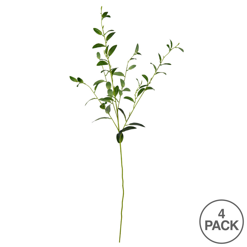 Vickerman 40'' Artificial Green Leaf Spray. Includes 4 sprays per pack.