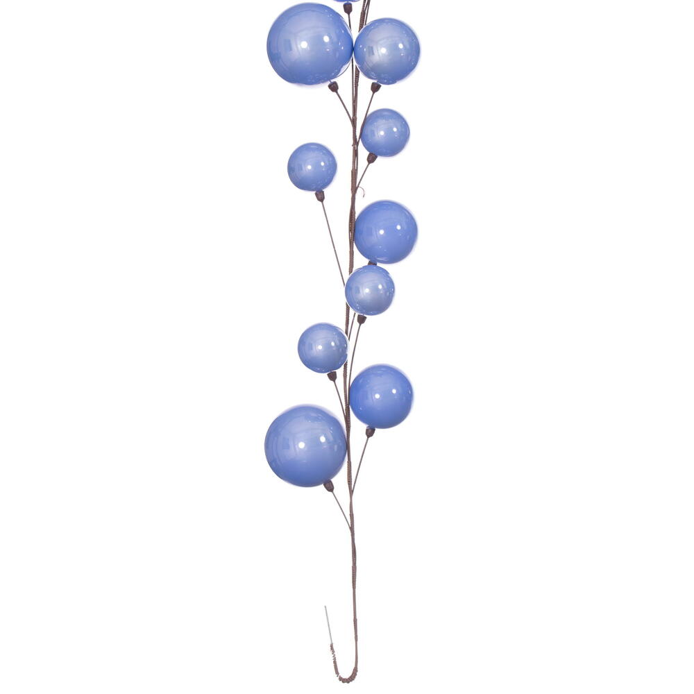 Vickerman 10' Periwinkle Pearl Branch Ball Wire Garland.