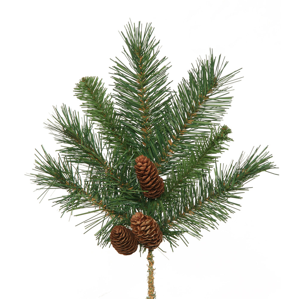 Vickerman 15" Cheyenne Pine Artificial Christmas Spray. Includes 12 sprays per pack.