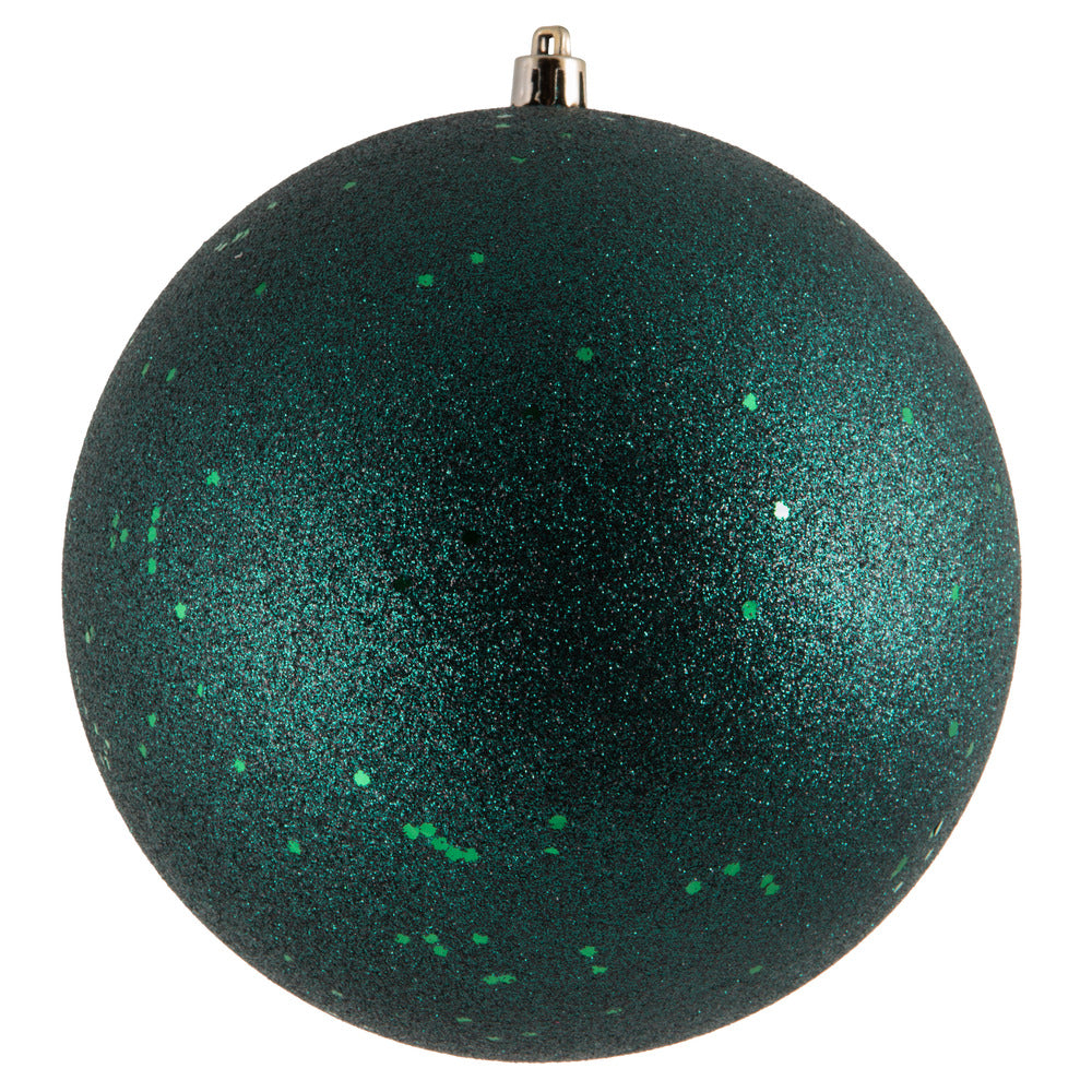 Vickerman 6" Midnight Green Sequin Ball Ornament 4 per Bag