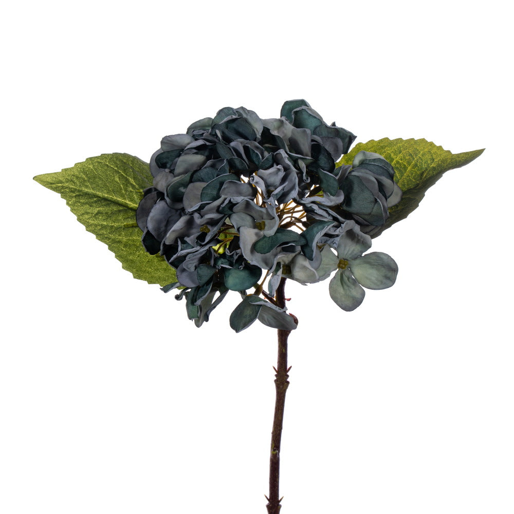 Vickerman 13" Blue Artificial Dried Hydrangea Pick 3 per bag.