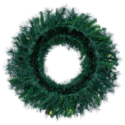 Vickerman 30" Cheyenne Pine Artificial Christmas Wreath Warm White LED Lights