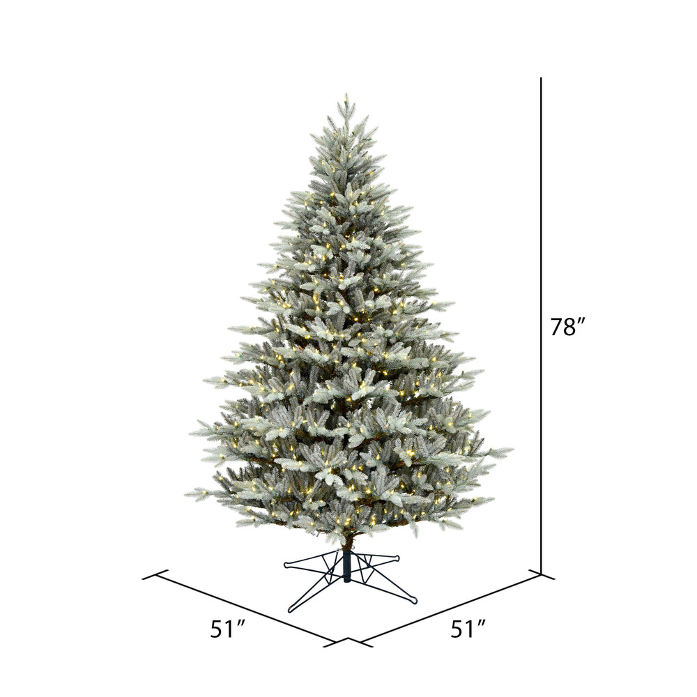 Vickerman 6.5' x 51" Douglas Blue Fir Artificial Christmas Tree Warm White Dura-lit LED Lights