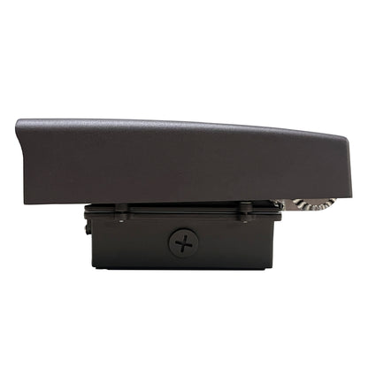 ASD Lighting LED Adjustable cutoff Wallpack with Photocell, 12W, 1500/1686/1574 Black Finish