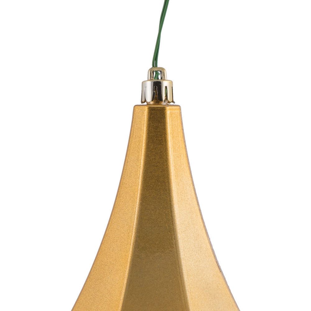 Vickerman 8" Copper/Gold Candy Finish Diamond Finial Ornament Pack of 2