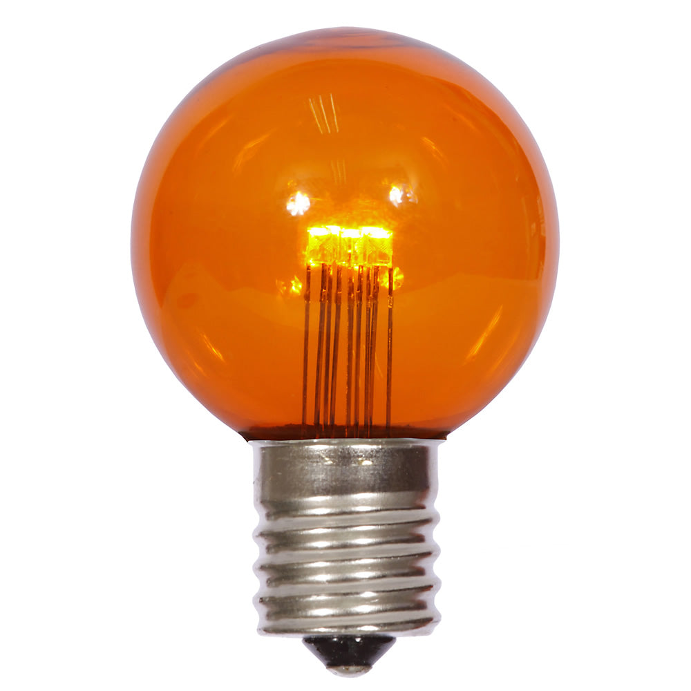 Vickerman G50 Amber Transparent Glass LED Replacement Bulb