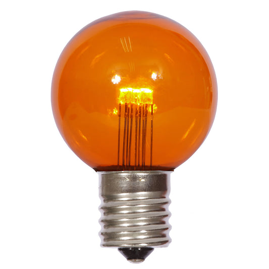 Vickerman G50 Amber Transparent Glass LED Replacement Bulb