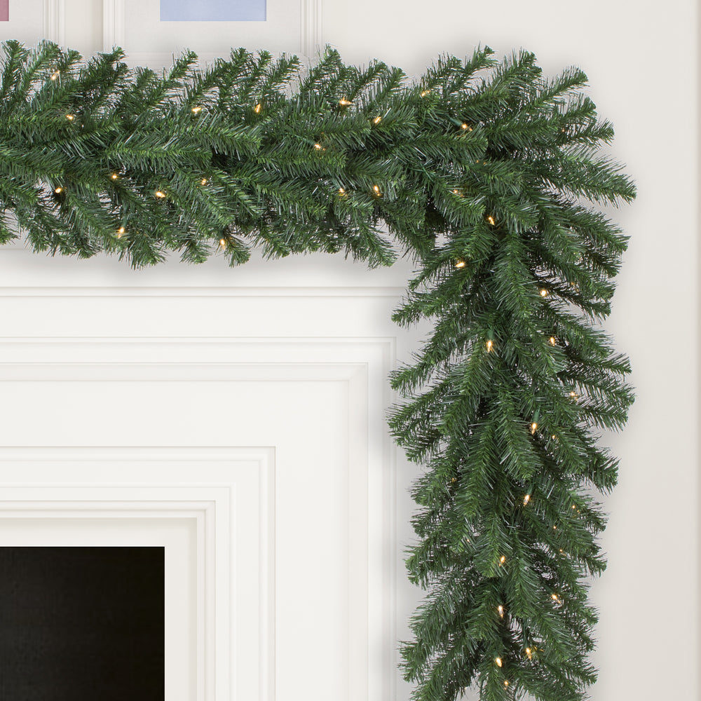 Vickerman 9' Douglas Fir Artificial Christmas Garland Warm White LED Lights