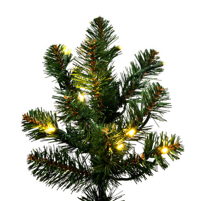 Vickerman 24' x 106" Artificial Pre-Lit Slim Grand Teton Frame Tree with LED Warm White 5mm Single Mold Lights