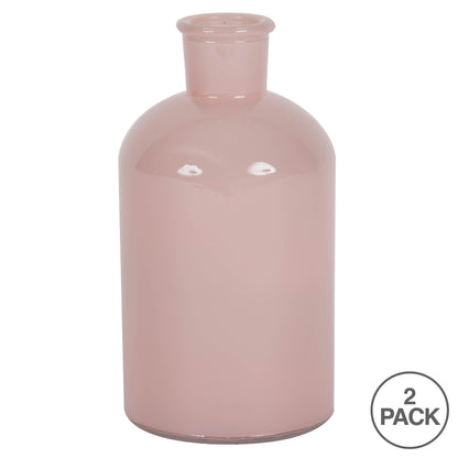 Vickerman 8" Almondine Painted Glass Bottle Set of 2