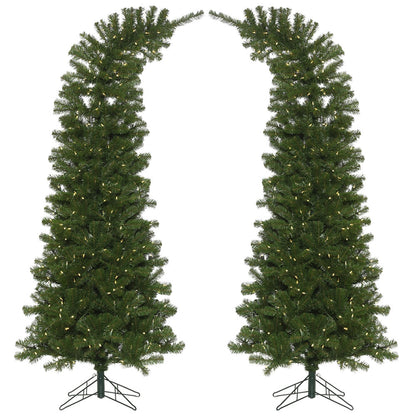 Vickerman 9' x 44'' Green Whimsical Artificial Christmas Tree Warm White LED Lights - Set of 2