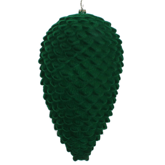 Vickerman 10" Moss Green Flocked Pinecone Christmas Ornament