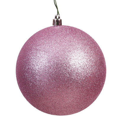 Vickerman 12" Mauve Glitter Ball Ornament