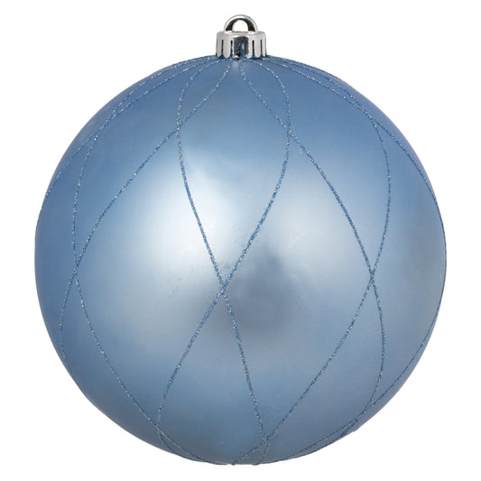 Vickerman 8" Periwinkle Matte Glitter Swirl Ball