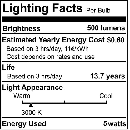 Bulbrite 862089 LED Filament Pack of (4) 5 Watt Dimmable G25 Light Bulb with Milky Glass Finish and Medium (E26) Base - 3000K (Soft White Light), 500 Lumens