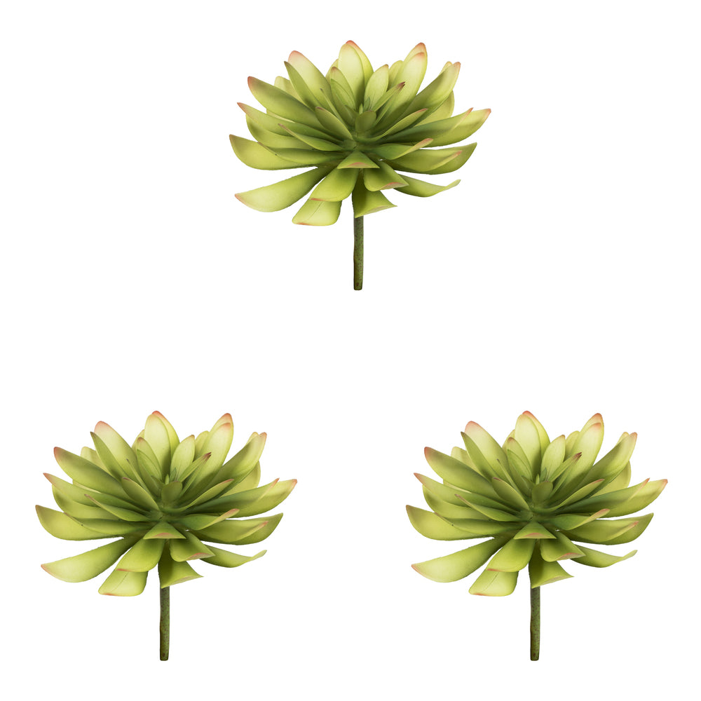 Vickerman 6" Artificial Assorted Succulent Picks Set of 3