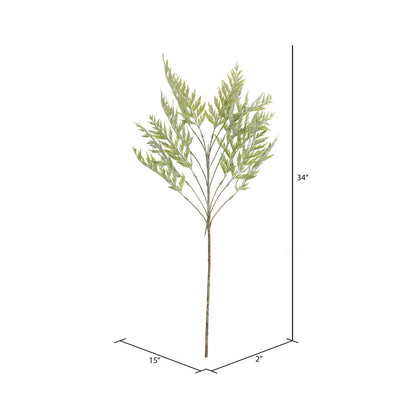 Vickerman 34" Light Green Artificial Tropical Fern Leaves Spray 2 per bag.