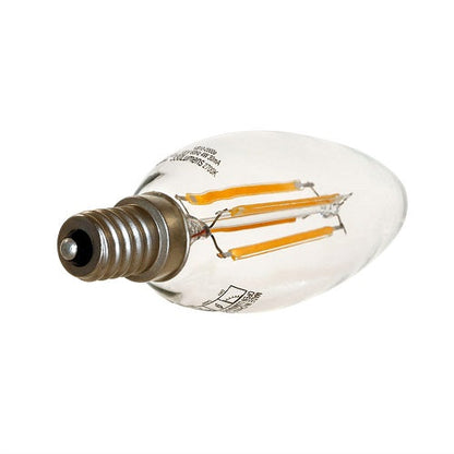 Euri Lighting VB10-3000cec-4 Vintage LED CA Compliant 60-Watt Equivalent B10 Filament Lamp E12 Candelabra Dimmable - 3000K - 4 Pack