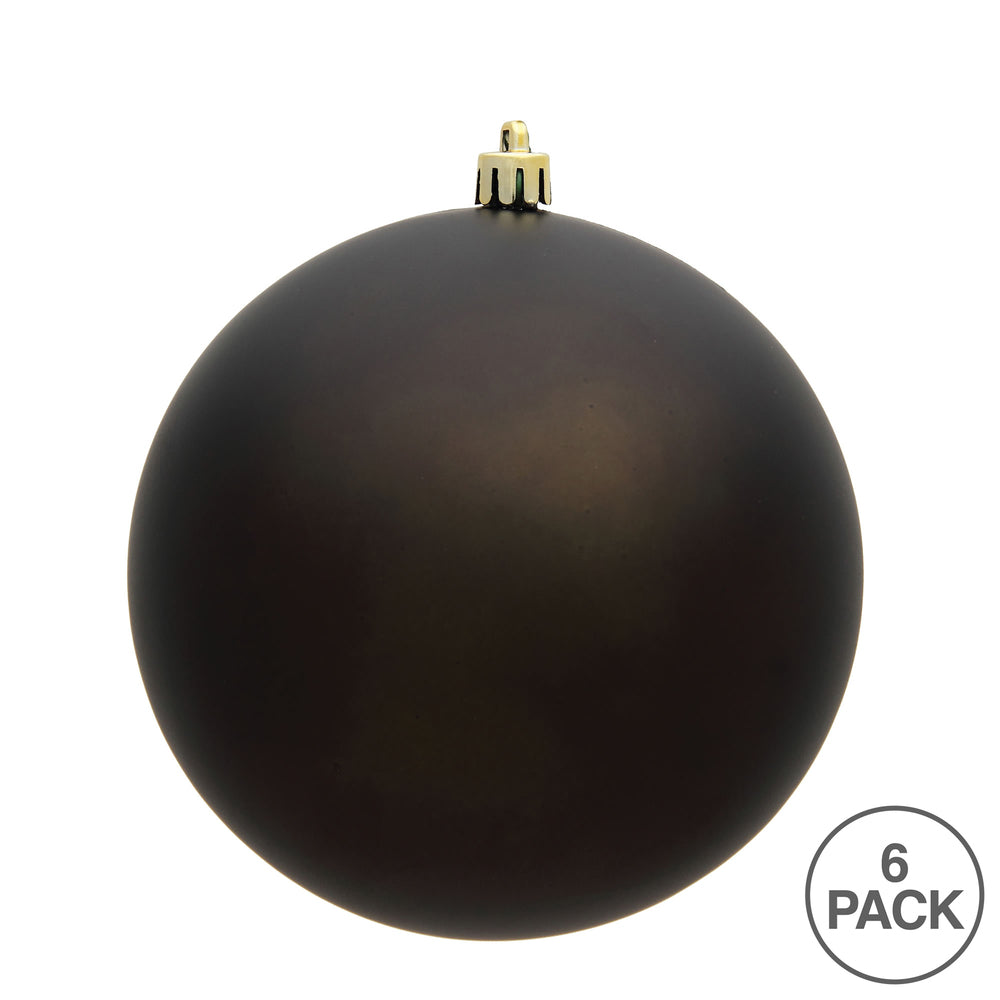 Vickerman 4" Gunmetal Matte Ball Ornament 6 per Bag