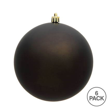 Vickerman 4" Gunmetal Matte Ball Ornament 6 per Bag