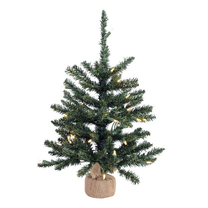 Vickerman 24" Anoka Pine Artificial Christmas Tree Warm White Dura-lit LED Lights