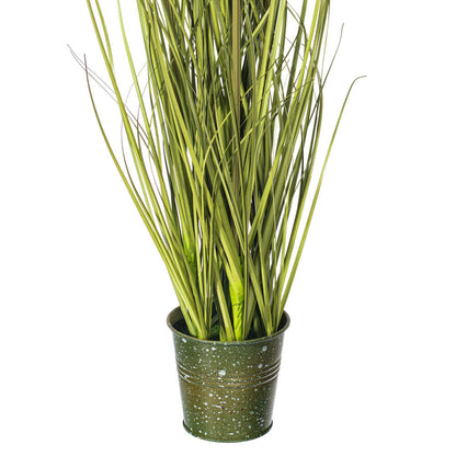 Vickerman 24" Artificial Potted Green Grass and Daisies.