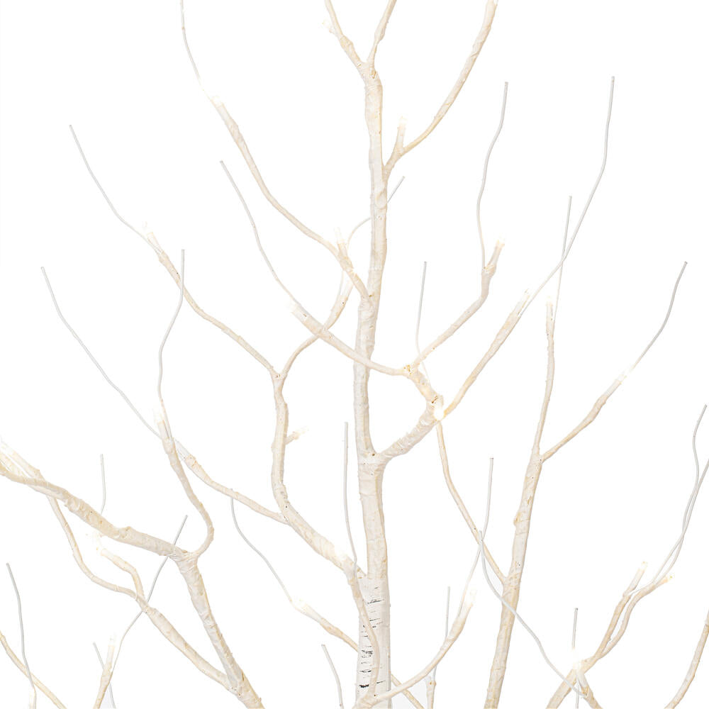 Vickerman 4' White Birch Twig Tree Warm White 3mm Wide Angle LED lights.