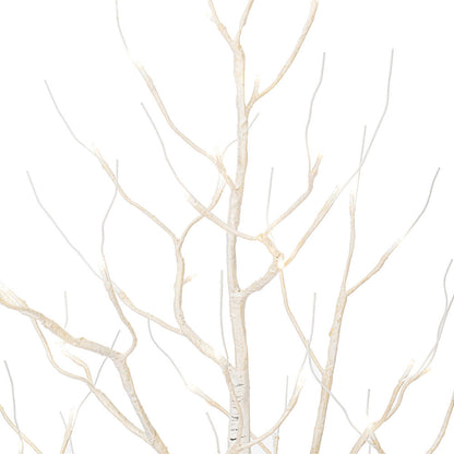Vickerman 4' White Birch Twig Tree Warm White 3mm Wide Angle LED lights.