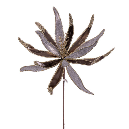 Vickerman 24" Mocha Metallic and Frosted Glitter Papyrus 2 per bag.