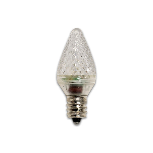 Bulbrite 0.6 Watt Clear C7 LED Light Bulbs with Candelabra Screw (E12) Base, 2700K Warm White Light