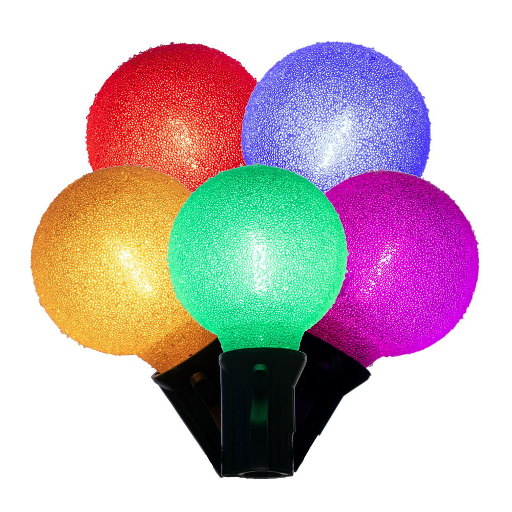 Vickerman 12 Lights x 12' Multicolor LED Iced G40 light set. 12" spacing.