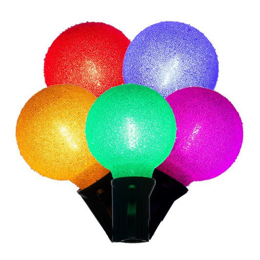 Vickerman 12 Lights x 12' Multicolor LED Iced G40 light set. 12" spacing.