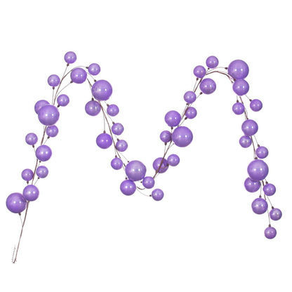 Vickerman 10' Lavender Pearl Branch Ball Wire Garland.
