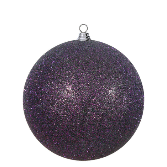 Vickerman 15.75" Plum Glitter Ball Ornament