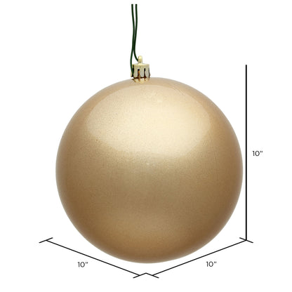 Vickerman 10" Café Latte Candy Ball Ornament