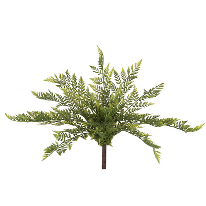 Vickerman 17" Artificial Green Rabbit Foot Fern Bush Pack of 2