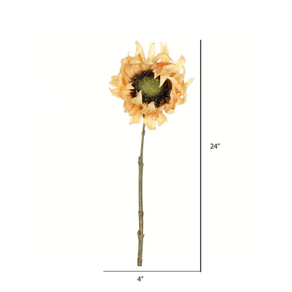 Vickerman 24" Artificial Mustard Sunflower Stem Set of 4