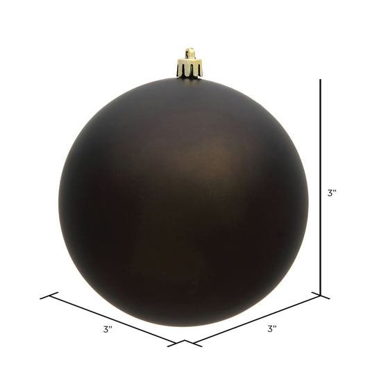 Vickerman 3" Gunmetal Matte Ball Ornament 12 per Bag