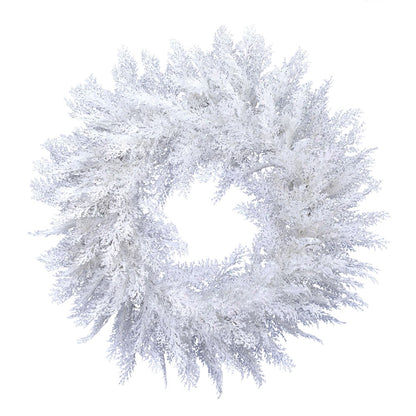 Vickerman 60" Flocked Cedar Pine Artificial Christmas Wreath Unlit