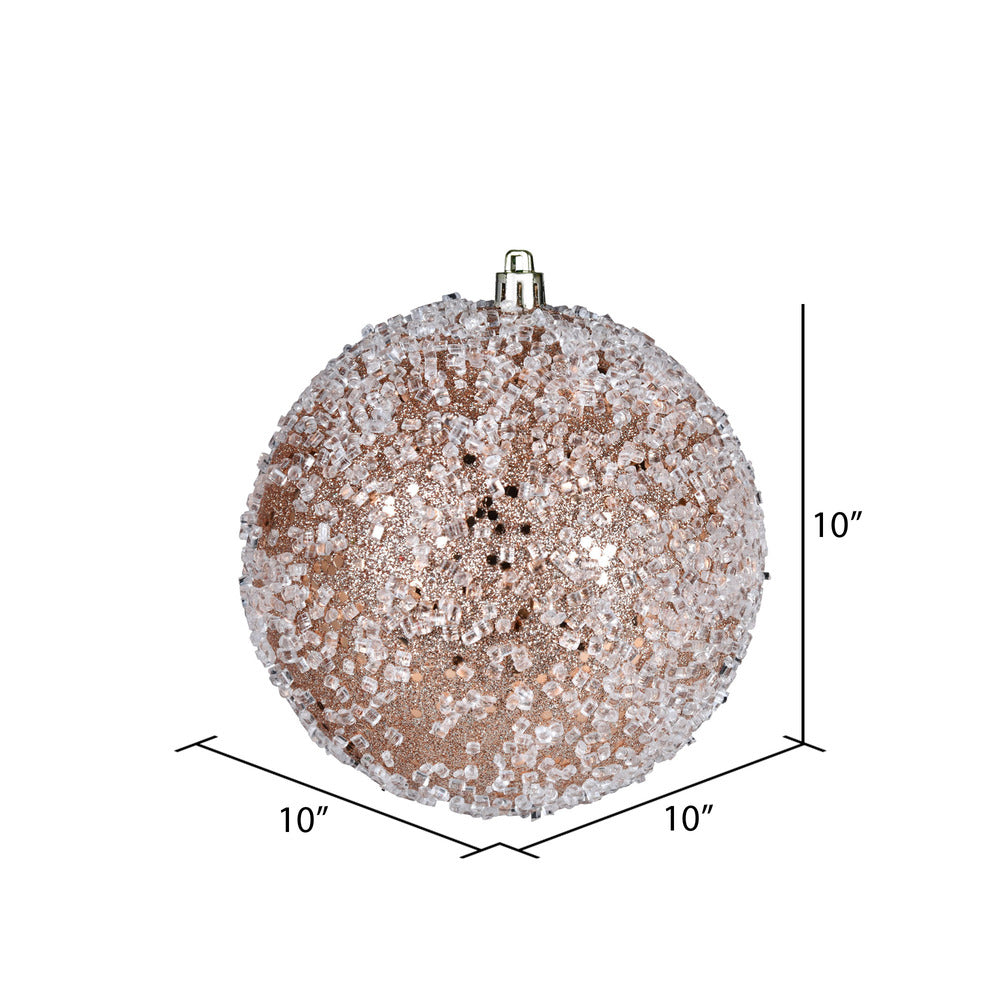 Vickerman 10" Café Latte Glitter Hail Ball Ornament