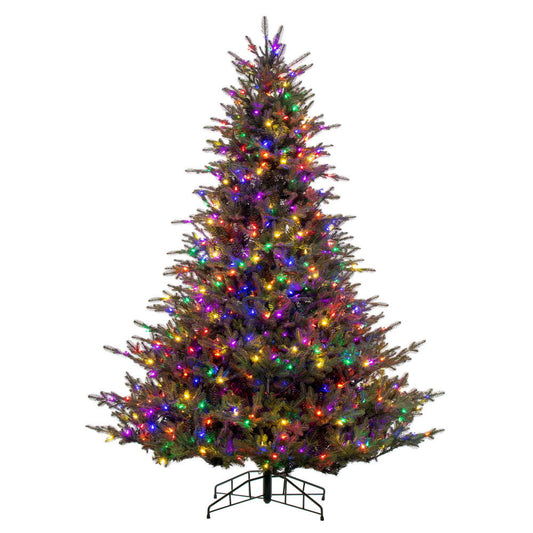 Vickerman 6.5' x 60" Bellevue Fraser Fir Artificial Pre-Lit Christmas Tree with 550 Multi-Colored Mini Lights