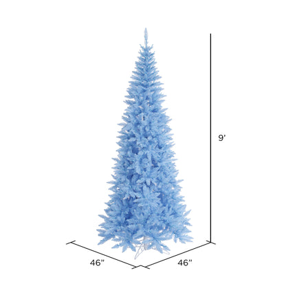 Vickerman 9' Sky Blue Fir Slim Artificial Christmas Tree Unlit