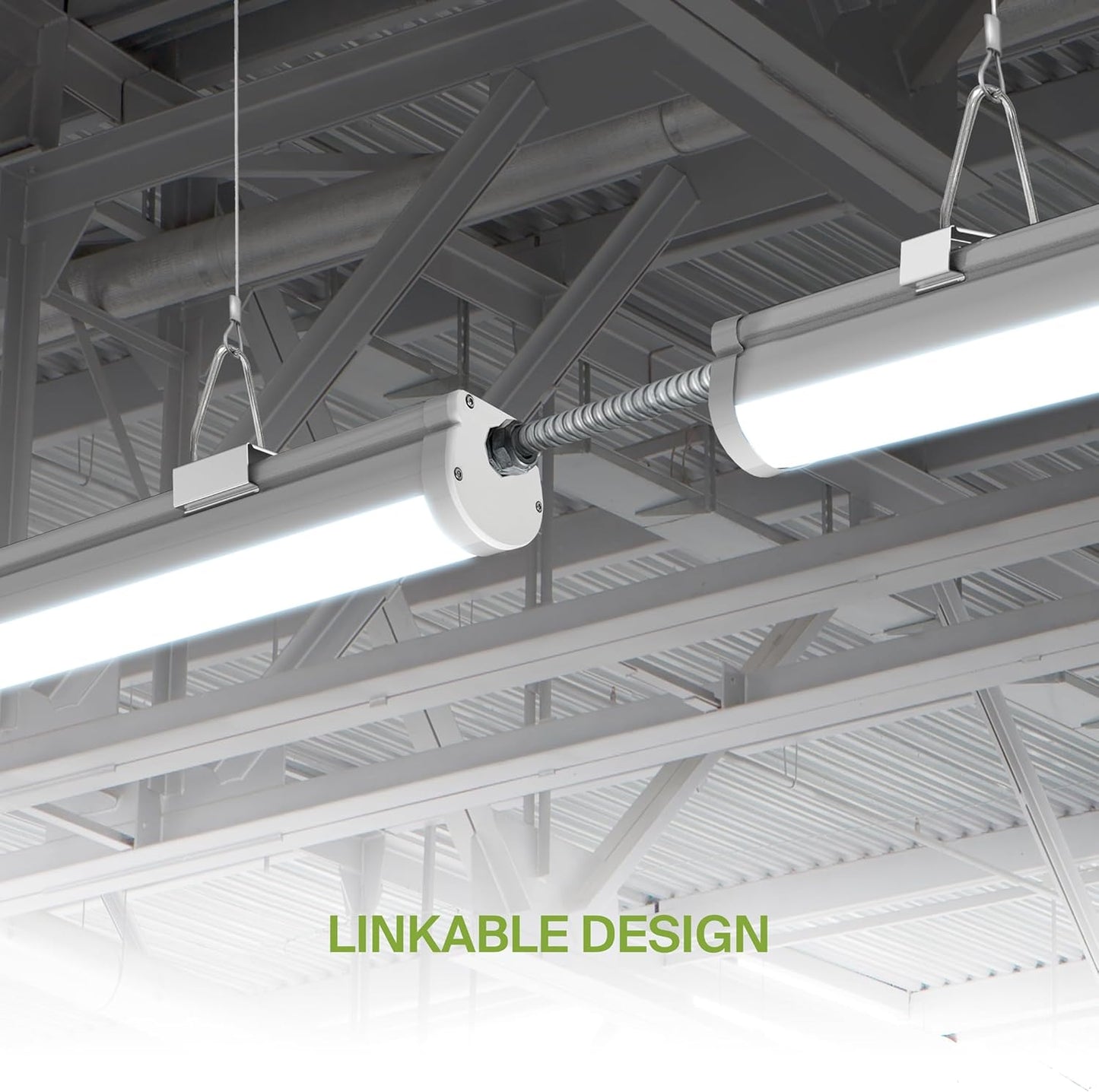 ASD Lighting LED Seamless Vapor Proof Fixture 8ft 64/96/120W 120-277V 0-10V Dimmable 125Lm/W 3500/4000/5000K White UL DLC Standard