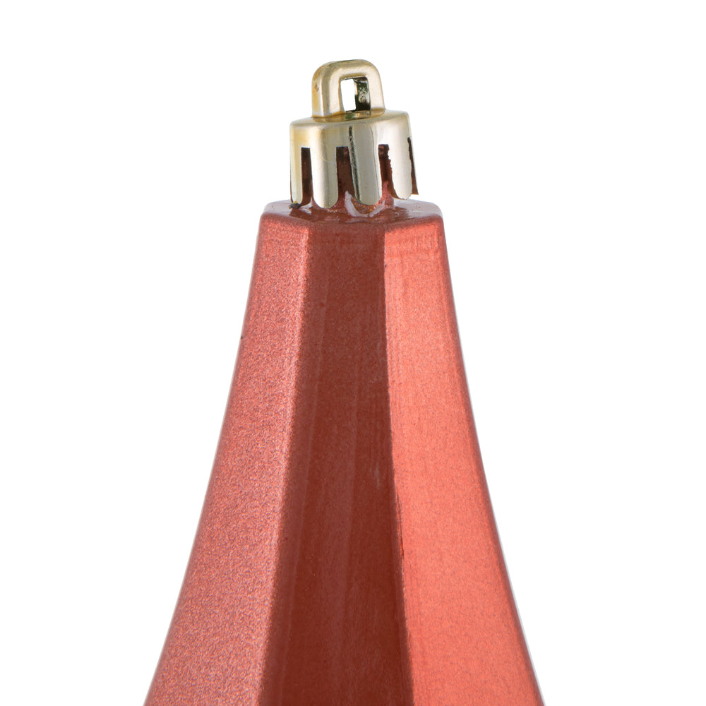 Vickerman 8" Coral Candy Finish Diamond Finial Ornament Pack of 2