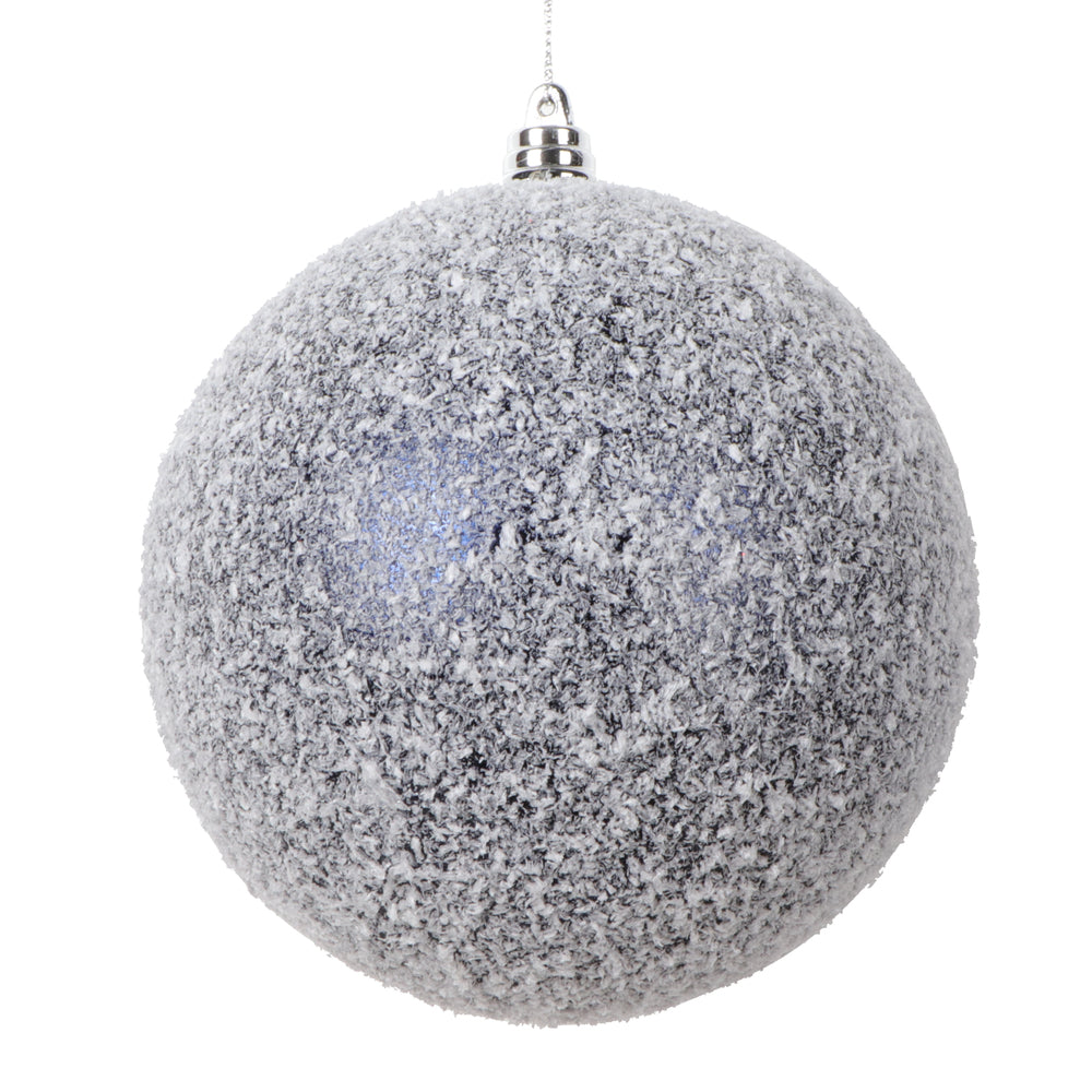 Vickerman 4.75" Midnight Blue Matte Snow Covered Ornament 4 per bag.