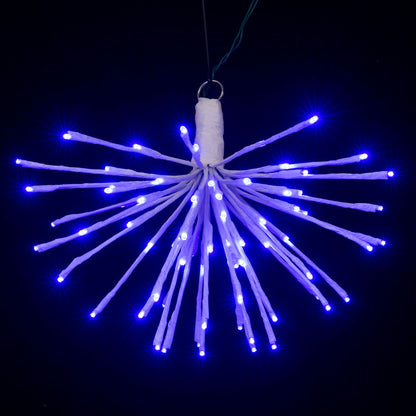 Vickerman 80Lt x 16" White Starburst Blue 5mm LED Lights.